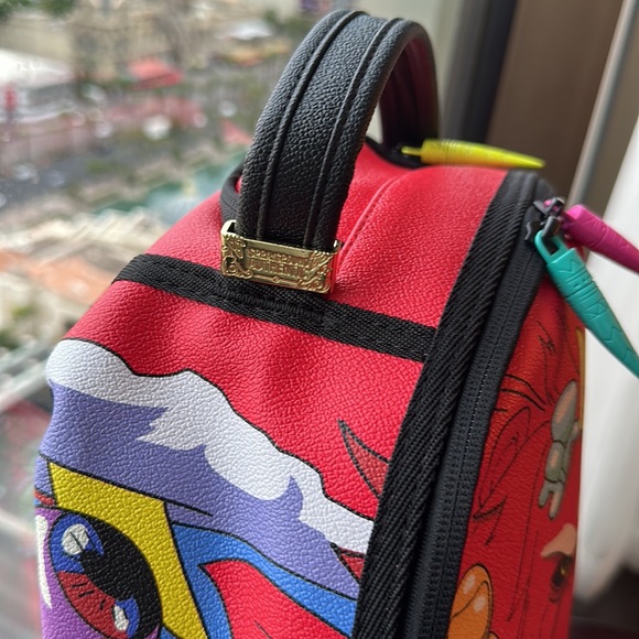 Sprayground Unisex Psycho World Of Fun DLXSV Backpack 910B5491NSZ Red - Picture 9 of 9